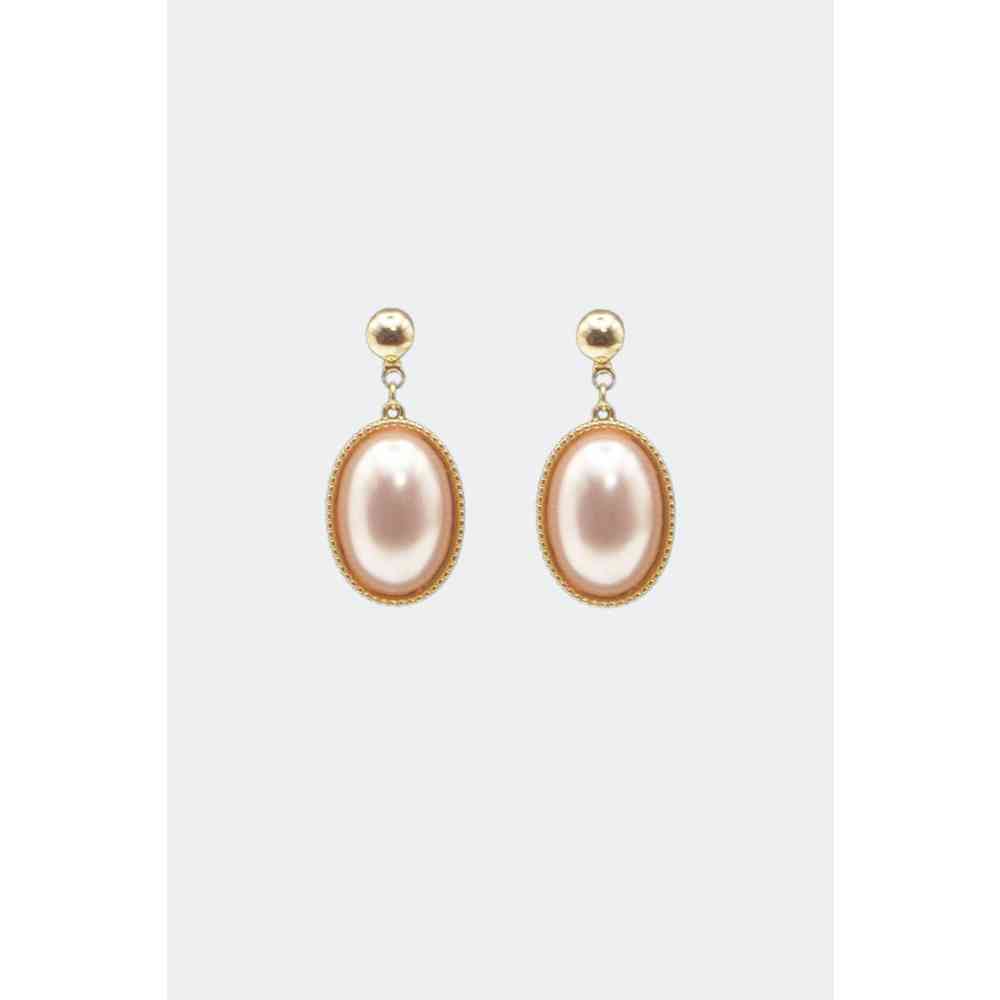 Voodoo Vixen - Classic Oval Pearl Drop Ohrringe - Goldfarben